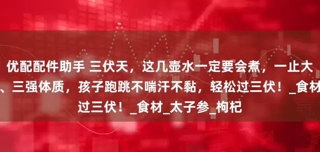 优配配件助手 三伏天，这几壶水一定要会煮，一止大汗、二补元气、三强体质，孩子跑跳不喘汗不黏，轻松过三伏！_食材_太子参_枸杞